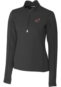 Cutter and Buck Arizona Cardinals Womens Black Traverse Qtr Zip