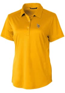 Cutter and Buck Minnesota Vikings Womens Gold Prospect Short Sleeve Polo Shirt