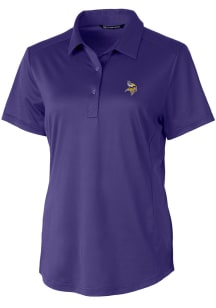 Cutter and Buck Minnesota Vikings Womens Purple Prospect Short Sleeve Polo Shirt