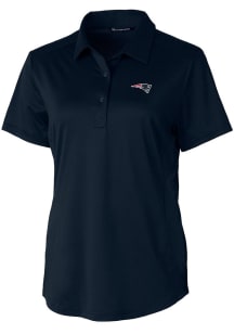 Cutter and Buck New England Patriots Womens Navy Blue Prospect Short Sleeve Polo Shirt