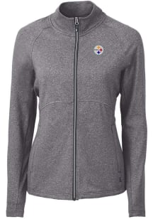 Cutter and Buck Pittsburgh Steelers Womens Black Adapt Eco Light Weight Jacket