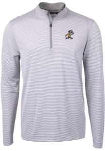 Cutter and Buck East Tennesse State Buccaneers Mens Grey Vault Virtue Eco Pique Stripe Big and Tal..