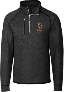 Cutter and Buck Minnesota Golden Gophers Mens Charcoal Mainsail Vault Big and Tall Qtr Zip