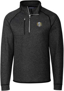 Cutter and Buck North Carolina Tar Heels Mens Charcoal Mainsail Vault Big and Tall Qtr Zip
