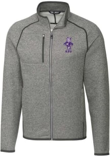 Cutter and Buck K-State Wildcats Mens Grey Willie Vault Big and Tall Light Weight Jacket
