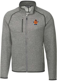 Cutter and Buck Syracuse Orange Mens Grey Mainsail Vault Big and Tall Light Weight Jacket