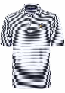 Cutter and Buck East Tennesse State Buccaneers Navy Blue Vault Virtue Eco Pique Stripe Big and Tal..