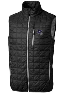 Cutter and Buck Minnesota Vikings Big and Tall Black Helmet Rainier PrimaLoft Mens Vest