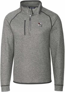 Cutter and Buck Arizona Cardinals Mens Grey Helmet Mainsail Big and Tall Qtr Zip