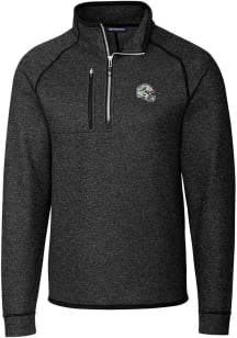 Cutter and Buck Miami Dolphins Mens Charcoal Helmet Mainsail Big and Tall Qtr Zip
