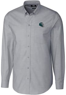 Cutter and Buck Philadelphia Eagles Mens Charcoal Helmet Stretch Oxford Big and Tall Dress Shirt