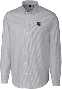 Cutter and Buck Philadelphia Eagles Mens Charcoal Helmet Stretch Oxford Stripe Big and Tall Dress..