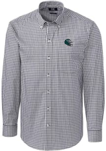 Cutter and Buck Philadelphia Eagles Mens Charcoal Helmet Easy Care Stretch Big and Tall Dress Shir..