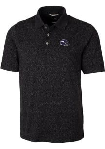 Cutter and Buck Minnesota Vikings Mens Black Helmet Advantage Space Dye Short Sleeve Polo