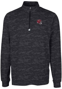 Cutter and Buck Kansas City Chiefs Mens Black Helmet Traverse Camo Long Sleeve Qtr Zip Pullover