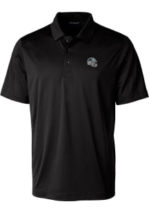 Cutter and Buck Carolina Panthers Mens Black Helmet Prospect Short Sleeve Polo