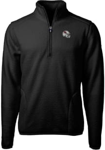 Cutter and Buck Arizona Cardinals Mens Black Helmet Cascade Sherpa Long Sleeve Qtr Zip Pullover