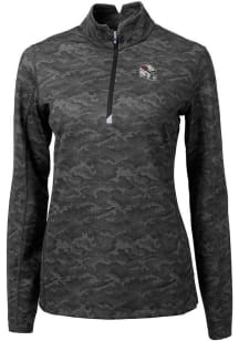 Cutter and Buck Arizona Cardinals Womens Black Helmet Traverse Camo Qtr Zip