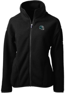 Cutter and Buck Philadelphia Eagles Womens Black Helmet Cascade Sherpa Long Sleeve Full Zip Jacket