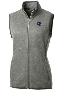 Cutter and Buck Minnesota Vikings Womens Grey Helmet Mainsail Vest