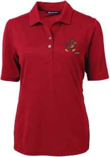 Cutter and Buck Iowa State Cyclones Womens Cardinal Virtue Pique Short Sleeve Polo Shirt