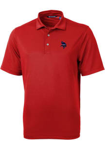 Cutter and Buck Minnesota Vikings Mens Red Americana Virtue Eco Pique Short Sleeve Polo