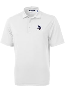 Cutter and Buck Minnesota Vikings Mens White Americana Virtue Eco Pique Short Sleeve Polo