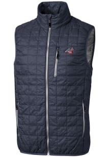 Cutter and Buck Carolina Panthers Mens Grey Americana Rainier PrimaLoft Sleeveless Jacket