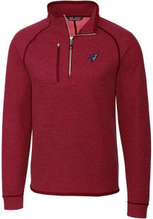 Cutter and Buck Arizona Cardinals Mens Red Americana Mainsail Long Sleeve Qtr Zip Pullover