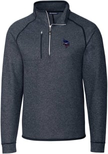 Cutter and Buck Minnesota Vikings Mens Navy Blue Mainsail Long Sleeve Qtr Zip Pullover