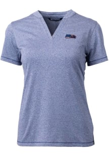 Cutter and Buck Seattle Seahawks Womens Blue Americana Forge Short Sleeve T-Shirt