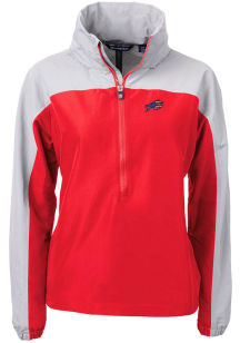 Cutter and Buck Buffalo Bills Womens Red Americana Charter Eco Pullover