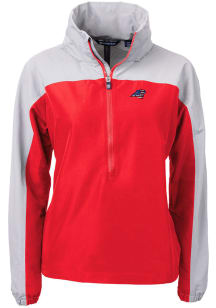 Cutter and Buck Carolina Panthers Womens Red Charter Eco Pullover