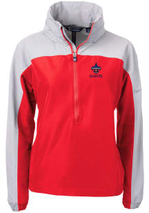 Cutter and Buck New Orleans Saints Womens Red Charter Eco Pullover
