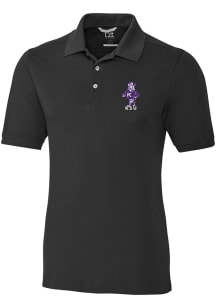 Cutter and Buck K-State Wildcats Black Advantage Vault Big and Tall Polo