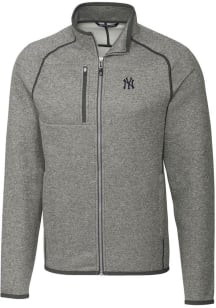 Cutter and Buck New York Yankees Mens Grey Mainsail Medium Weight Jacket