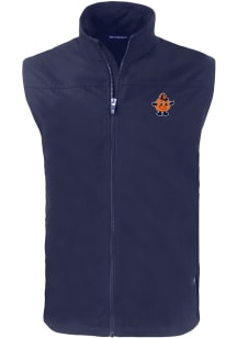 Cutter and Buck Syracuse Orange Big and Tall Navy Blue Charter Vault Mens Vest