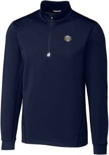 Cutter and Buck North Carolina Tar Heels Mens Navy Blue Vault Traverse Long Sleeve Qtr Zip Pullove..
