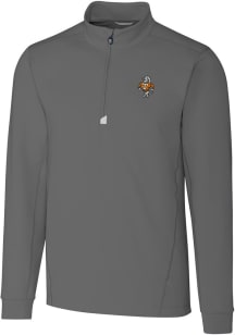 Cutter and Buck Tennessee Volunteers Mens Grey Vault Traverse Long Sleeve Qtr Zip Pullover