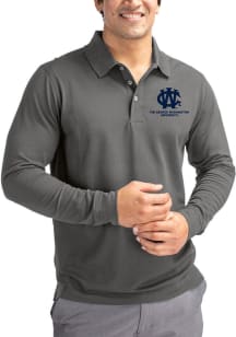 Cutter and Buck George Washington Revolutionaries Mens Grey Advantage Vault Long Sleeve Polo Shirt