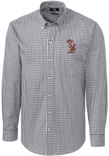 Cutter and Buck Minnesota Golden Gophers Mens Charcoal Easy Care Vault Long Sleeve Dress Shirt
