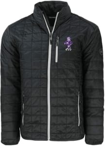 Cutter and Buck K-State Wildcats Mens Black Vault Rainier PrimaLoft Filled Jacket