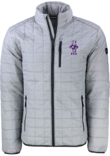 Cutter and Buck K-State Wildcats Mens Grey Rainier PrimaLoft Vault Filled Jacket