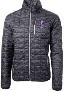 Cutter and Buck K-State Wildcats Mens Black Vault Rainier PrimaLoft Printed Filled Jacket