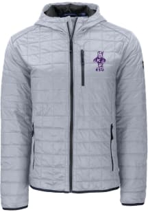 Cutter and Buck K-State Wildcats Mens Grey Rainier PrimaLoft Hooded Vault Filled Jacket