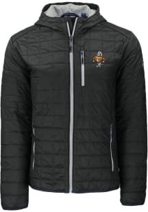 Cutter and Buck Tennessee Volunteers Mens Black Rainier PrimaLoft Hooded Vault Filled Jacket