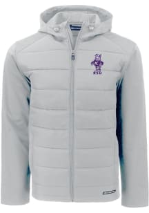 Cutter and Buck K-State Wildcats Mens Charcoal Vault Evoke Hood Medium Weight Jacket