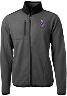 Cutter and Buck K-State Wildcats Mens Grey Cascade Sherpa Vault Light Weight Jacket