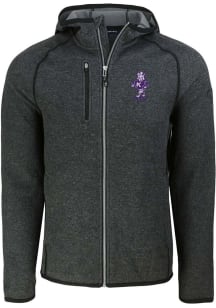 Cutter and Buck K-State Wildcats Mens Charcoal Mainsail Vault Light Weight Jacket