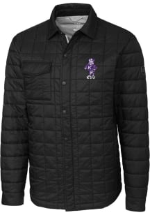 Cutter and Buck K-State Wildcats Mens Black Vault Rainier PrimaLoft Outerwear Lined Jacket